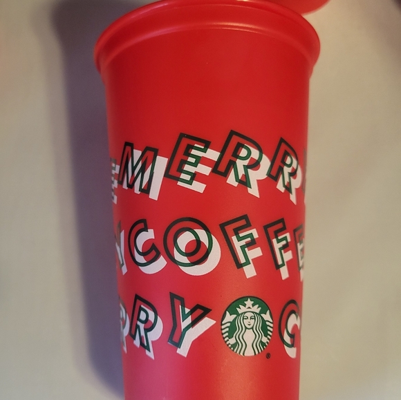 4 Starbucks Limited Edition Red Holiday 2013 Reusable plastic Cups Tumbler 16oz - Picture 7 of 10